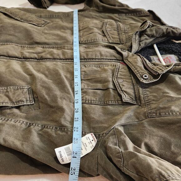 Levis jacket For Mens Size XL With Sherpa Olive Color Full Zip A2 - Picture 7 of 15